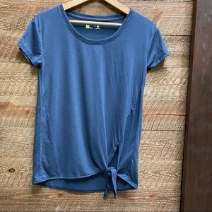 Xersion Women’s Scoop Neck Short Sleeve T-Shirt Blue Small